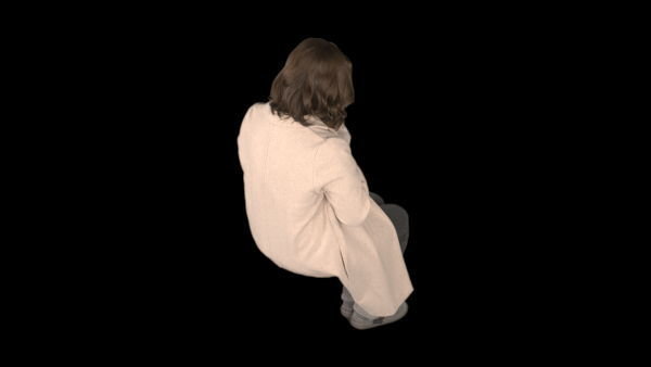 Cold Weather Extras Sitting 2 High 4 vfx asset stock footage