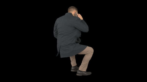 Cold Weather Extras Sitting 4 Eye Level 4 vfx asset stock footage