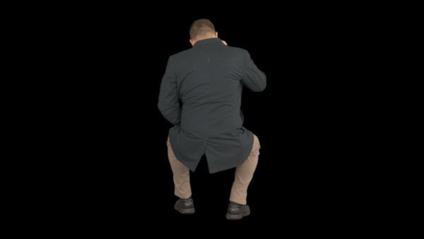 Cold Weather Extras Sitting 4 Eye Level 5 vfx asset stock footage