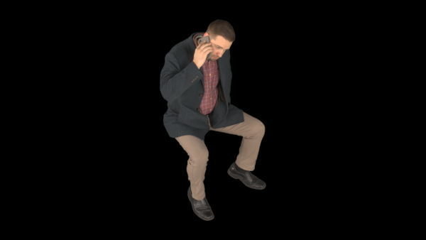 Cold Weather Extras Sitting 4 High 2 vfx asset stock footage