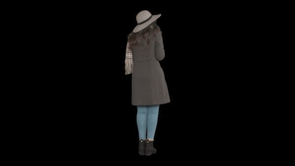 Cold Weather Extras Standing 1 Eye Level 5 vfx asset stock footage