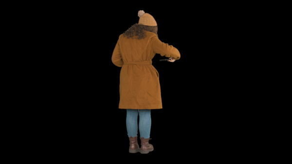 Cold Weather Extras Standing 4 Eye Level 5 vfx asset stock footage