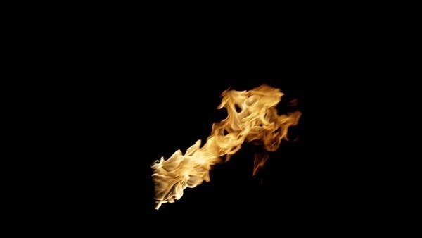 Flame Torch Torch Blowing Sideways 1 vfx asset stock footage