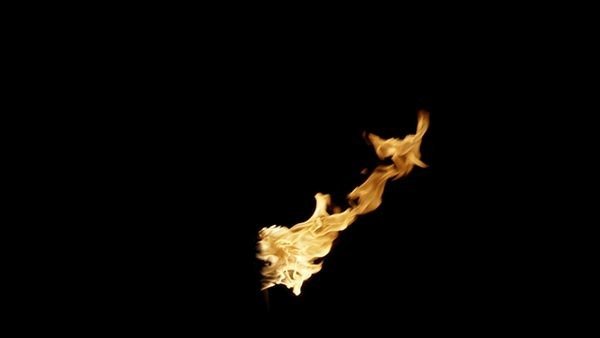 Flame Torch Torch Blowing Sideways 2 vfx asset stock footage