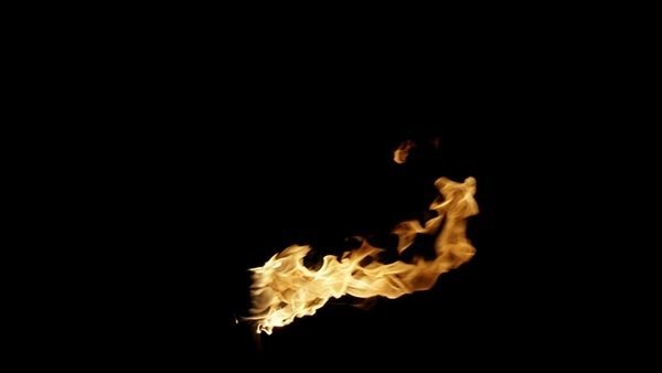 Flame Torch Torch Blowing Sideways 3 vfx asset stock footage