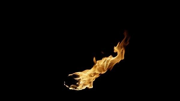 Flame Torch Torch Blowing Sideways 4 vfx asset stock footage