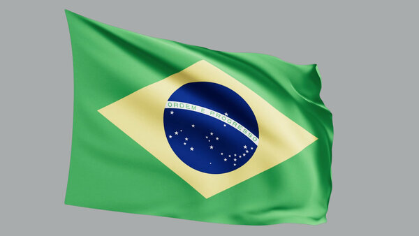 National Flags Brazil vfx asset stock footage
