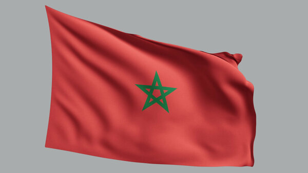 National Flags Morocco vfx asset stock footage