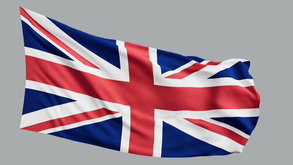 National Flags United Kingdom vfx asset stock footage