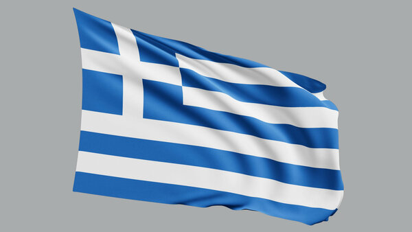 National Flags Greece vfx asset stock footage