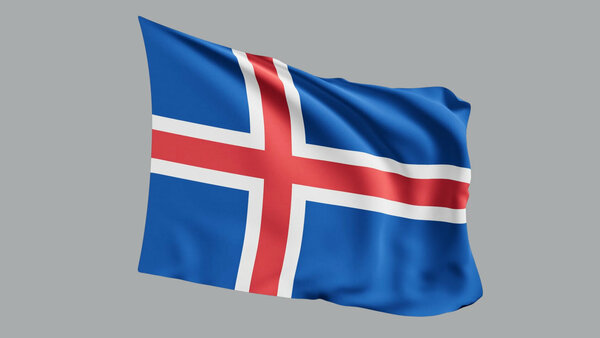 National Flags Iceland vfx asset stock footage