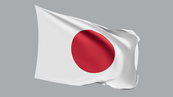 National Flags Japan vfx asset stock footage
