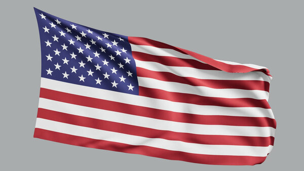 National Flags United States of America vfx asset stock footage