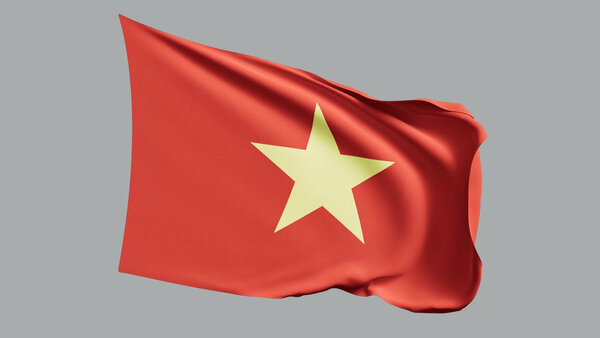 National Flags Vietnam vfx asset stock footage