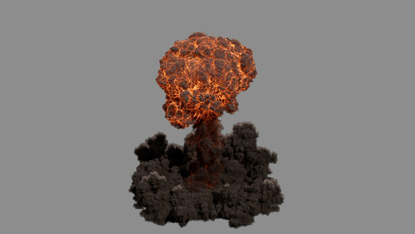 Nuclear Explosions Nuclear Explosion High Angle 2 vfx asset stock footage