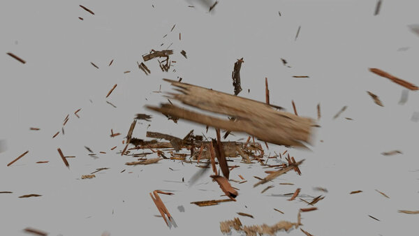 Exploding Wood Debris Wood Debris Front Close 1 vfx asset stock footage