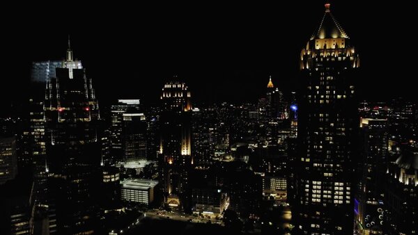 Aerials of City at Night Clip 3 vfx asset stock footage