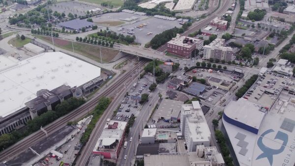 Aerials of City at Day Clip 5 vfx asset stock footage