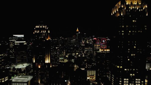 Aerials of City at Night Clip 4 vfx asset stock footage