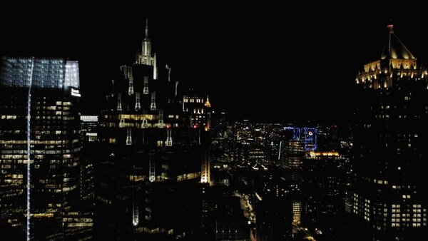 Aerials of City at Night Clip 5 vfx asset stock footage