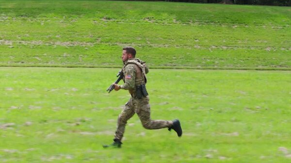 Soldier Running Through Field Clip 4 vfx asset stock footage