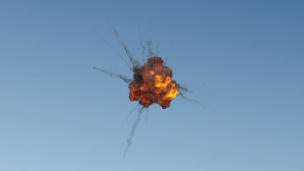 Aerial Explosions Aerial Explosion 3 vfx asset stock footage