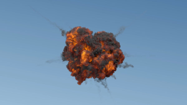 Aerial Explosions Aerial Explosion 9 vfx asset stock footage