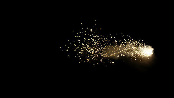 Spark Explosions High Angle Side Spark Explosion 4 vfx asset stock footage