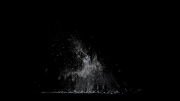 Large Concrete Bullet Hits Wall Hit Front Wide 4 vfx asset stock footage
