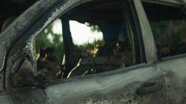 Charred Car Clip 3 vfx asset stock footage