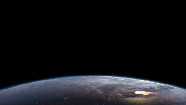 Looking at Earth From Space Station Background 1 vfx asset stock footage
