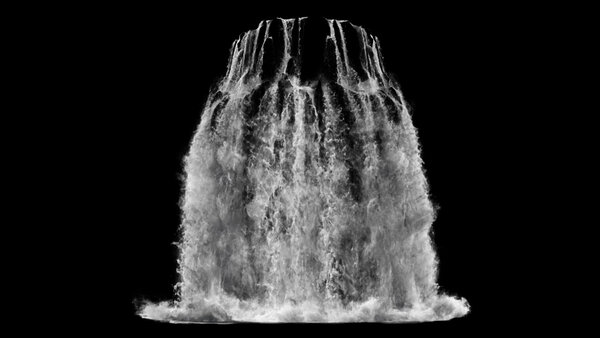 Large Scale Waterfalls Waterfall 9 vfx asset stock footage