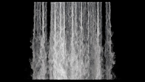 Large Scale Waterfalls Waterfall 11 vfx asset stock footage