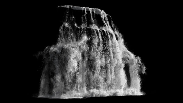 Large Scale Waterfalls Angled Waterfall 1 vfx asset stock footage
