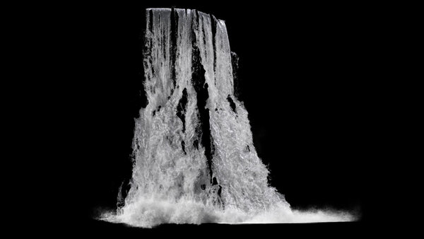 Large Scale Waterfalls Angled Waterfall 4 vfx asset stock footage