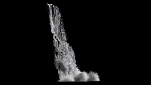 Large Scale Waterfalls Side Waterfall 2 vfx asset stock footage