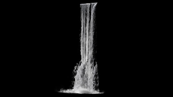 Waterfalls Waterfall Angled 7 vfx asset stock footage