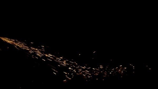 Grinding Sparks Side Bounce Continuous 3 vfx asset stock footage