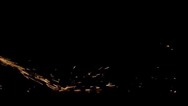 Grinding Sparks Side Bounce Continuous 1 vfx asset stock footage