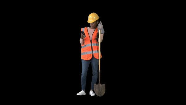 General Workers Construction Worker 1 Eye Level 1 vfx asset stock footage