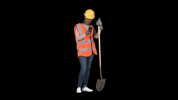 General Workers Construction Worker 1 Eye Level 2 vfx asset stock footage