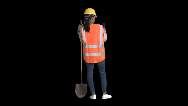 General Workers Construction Worker 1 Eye Level 5 vfx asset stock footage