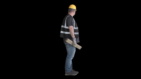 General Workers Construction Worker 2 Eye Level 3 vfx asset stock footage