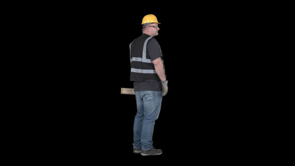 General Workers Construction Worker 2 Eye Level 4 vfx asset stock footage