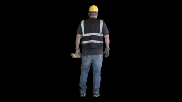 General Workers Construction Worker 2 Eye Level 5 vfx asset stock footage