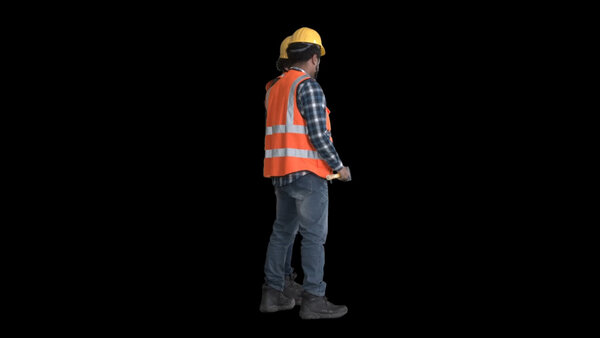 General Workers Construction Worker Duo 1 Eye Level 3 vfx asset stock footage