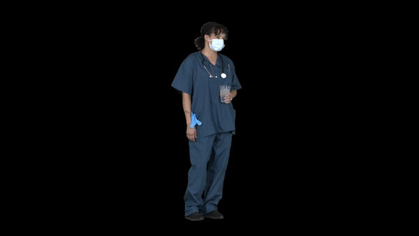 General Workers Nurse 1 Eye Level 2 vfx asset stock footage