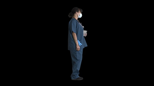 General Workers Nurse 1 Eye Level 3 vfx asset stock footage