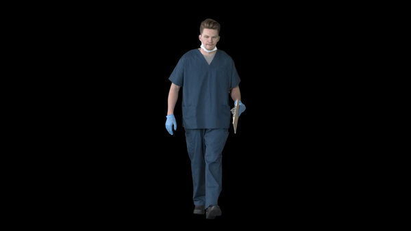 General Workers Nurse 2 Eye Level 1 vfx asset stock footage