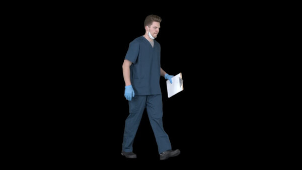 General Workers Nurse 2 Eye Level 2 vfx asset stock footage